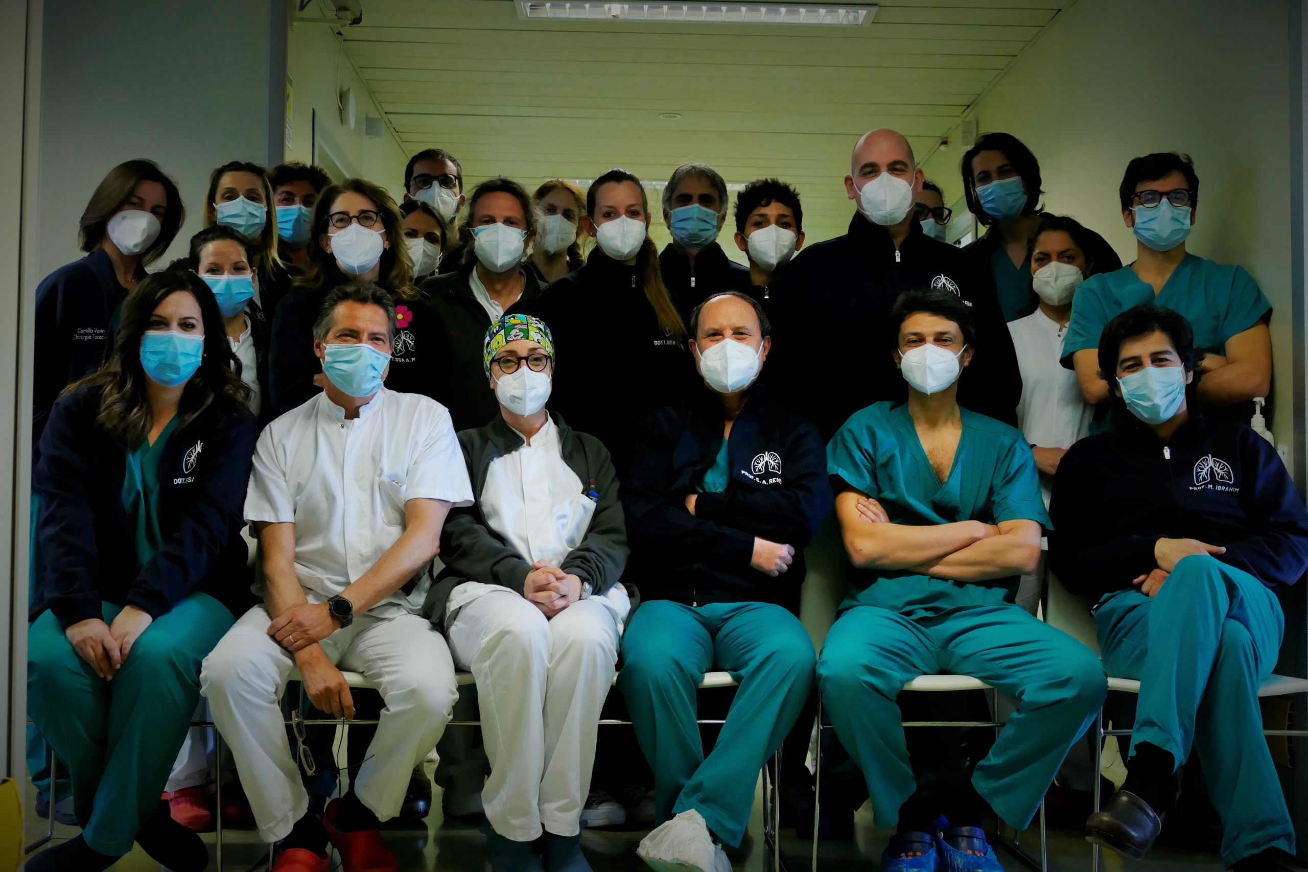 Gli specialisti del reparto di Chirurgia Toracica dell'Ospedale Sant'Andrea di Roma